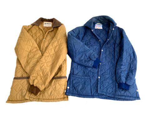 Two vintage Huskey quilted jackets, one brown, one blue, size 36 and 38R 