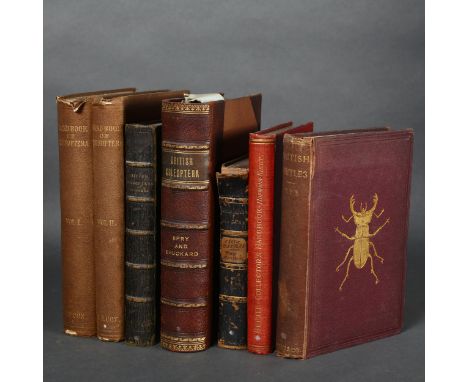 A selection of books on Beetles.The British Coleoptera Delineated, ed. W.E. Shuckard, drawn inoutline by W. Spry. Pub. Henry 