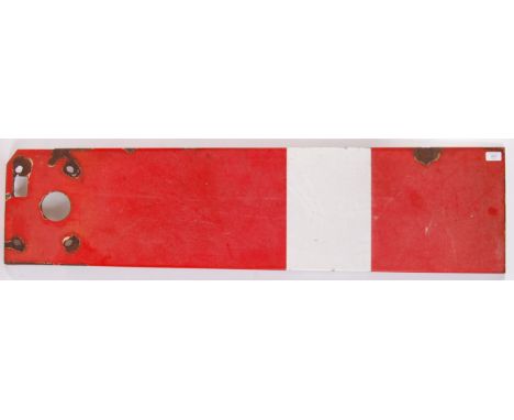 An original large British Railways enamel painted train track signal ' Oxford '. ' B.R W.R. V/ E(S) 71 ' marked to top. Measu