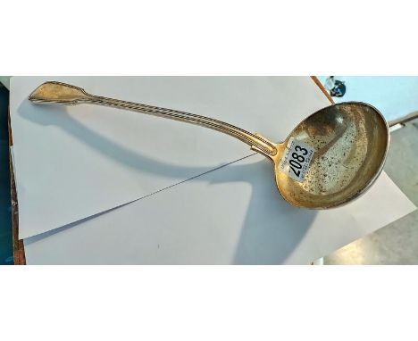 A large hallmarked Silver ladle. Weight 300 grams. 