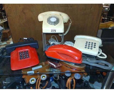 Four vintage telephones 