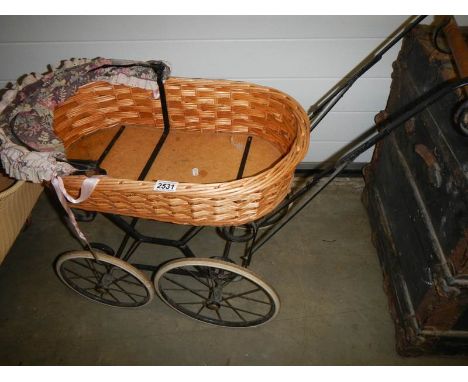 A vintage doll's pram, COLLECT ONLY.