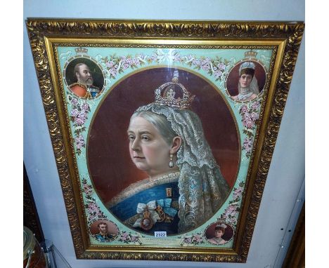 Queen Victoria empress of India gilt framed print. 57cm x 69cm.&nbsp;&nbsp;COLLECT ONLY.