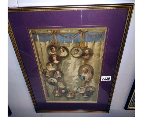 A Queen Victoria illustrated London news Diamond Jubilee souvenir print. 38cm x 49cm,&nbsp;COLLECT ONLY.