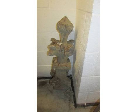 A stone church roof finial, 85cm. COLLECT ONLY.