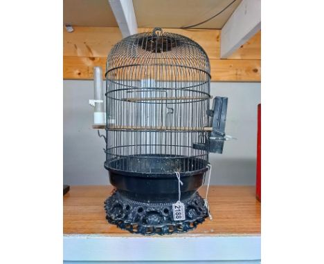 A vintage bird cage. A/F 50cm x 30cm approximately 