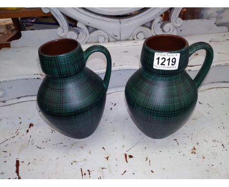 A pair of West Germany vases Model number 1506-21. Height 22cm.*Condition report*Both with no visible cracks or chips