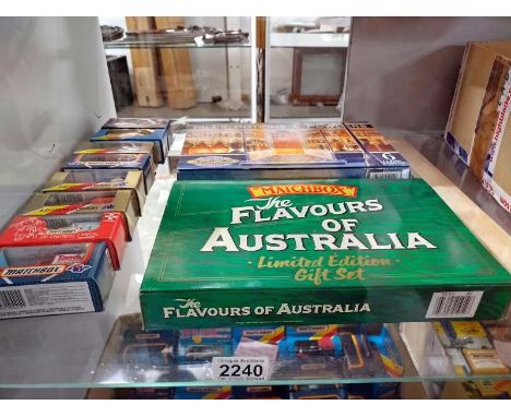 A quantity of Matchbox MB38 model A Ford vans gift sets, the flavours of Australia &amp; pills, potions &amp; powders &amp; 8