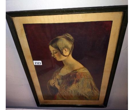 An early print of a young Queen Victoria. Titled The commencement of a good Queens reign. 59cm x 44cm.&nbsp;&nbsp;COLLECT ONL