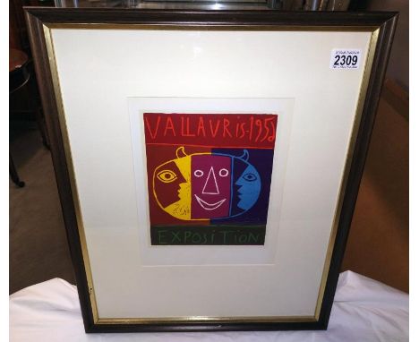 Pablo Picasso (1881-1973) Plate signed lithographic print 'Exposition Vallauris' France 1956 published in 1959 lithography by