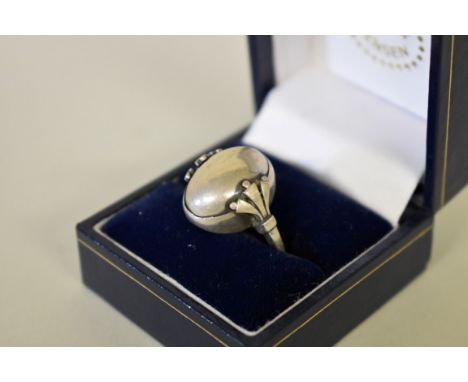 A vintage Georg Jensen .925&nbsp;ring,&nbsp;no. 51,&nbsp;by Oscar Gundlach-Pedersen, pre 1960. 