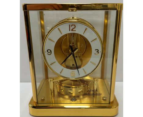 A Jaeger-le-Coultre "Atmos" clock, the movement with thirteen jewels No'd. 540, the circular chapter ring with Arabic numeral