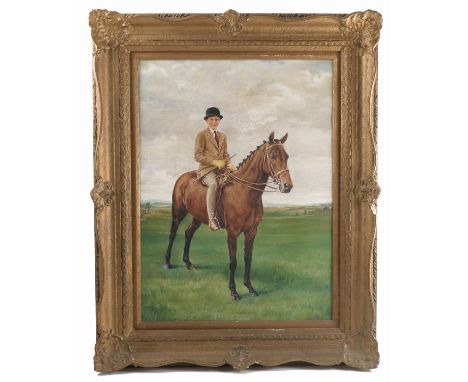 M Weirs, oil on canvas, portrait of Guy Rimell on Cherry Ripe, 22.5ins x 16.5ins
