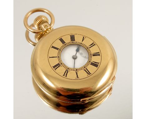 Anonymous, an 18 carat gold half hunter cased minute repeater, case marked for London 1896, cuvette with presentation inscrip