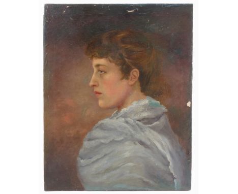 An English School, oil on canvas, portrait of Mrs Ada Evans nee Gold, married to Samuel Evans eldest son of Samuel Evans of B