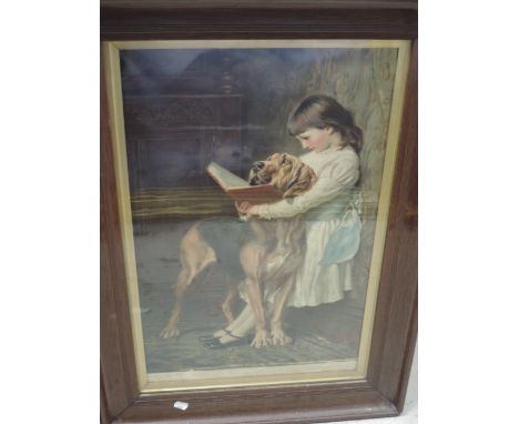 (19th century), a print, Pears Naughty Boy Compulsory Education, 60 x 40cm, framed and glazed, 80 x 58cm