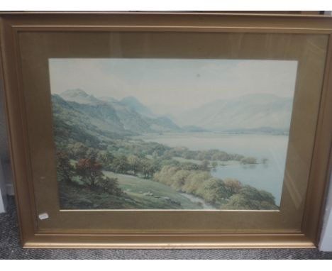 Sutton Palmer (1854-1933), after, a pair of prints, Lakes and country landscapes, 45 x 60cm, mounted framed and glazed, 70 x 