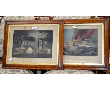 Transport - American School (19th century), Terrible Collision Between The Steamboats Stonington and Narragansett, at 11.30 P