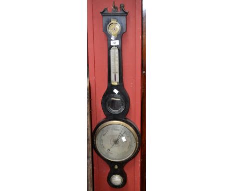 An early 19th Century wheel barometer, mahogany cased, for restoration