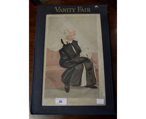 A Vanity Fair advertising blotter, containing print, Bishop of Carlisle