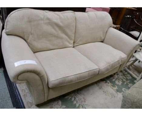 A modern Laura Ashley style two seat sofa.