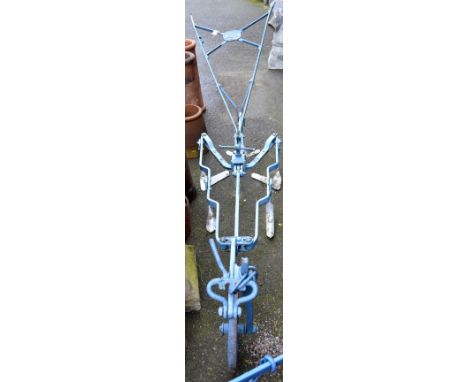 Agricultural equipment - a vintage Garret patent, Sutton-in-Hone, Kent horse drawn, seed hoe.