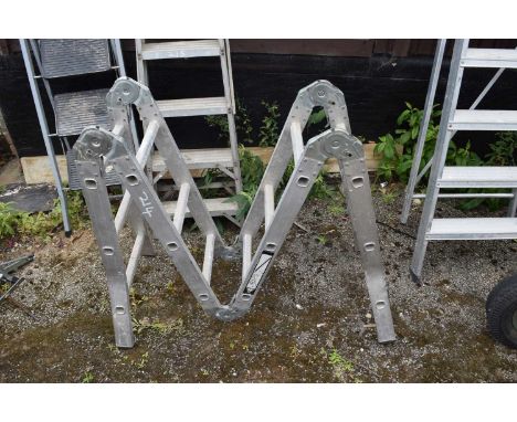 Multi-use three way adjustable ladder