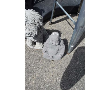 Composite garden statue of a Buddha, height approx 20cm