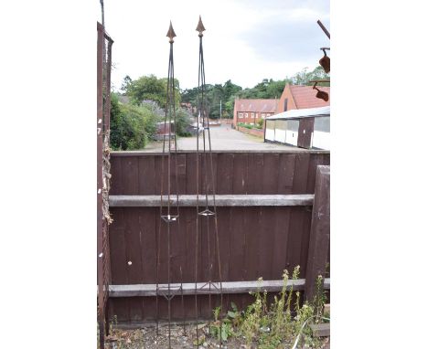 Pair of Arrow topped plant supports H 205cm