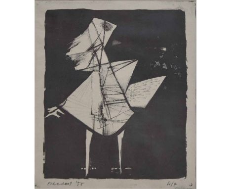 Bernard Meadows (1915-2005),  "Frightened Bird", signed and dated '55 in pencil in the margin, A/P, lithograph, 35.5 x 30.5cm