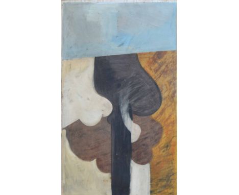 Geoffrey Key (1941-),  "Plant Forms", signed and titled on artist's label verso, mixed media, 58.5 x 35cm.; 23 x 13.75in.    