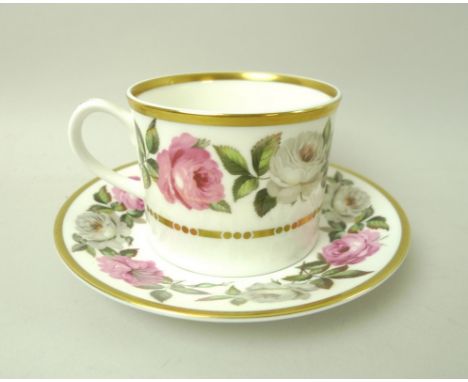 A Royal Worcester bone china part coffee service, in the Royal Garden pattern, circa 1975, comprising seven coffee cans and s