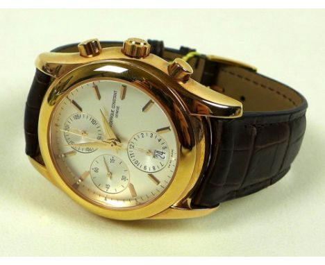 A Frederique Constant automatic chronometer gentleman's wristwatch, with gold plated stainless steel case, ref. FC-392X5B4/5/