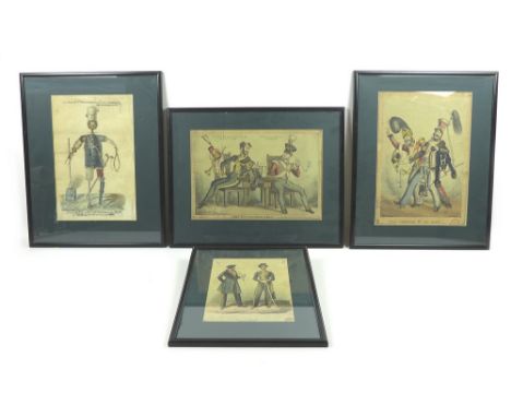 After E. Hall (British, 19th century): 'The 3rd Light Dragoons', hand coloured lithograph, signed to the plate, 24 by 17cm, f