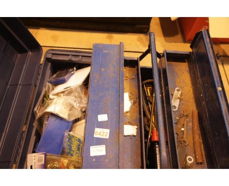 Two tool boxes with contents. This lot is not available for in-house P&amp;P. 