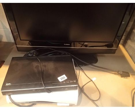 Goodmans TV, Toshiba DVD player and a Skybox. This lot is not available for in-house P&P. Condition Report: All electrical it