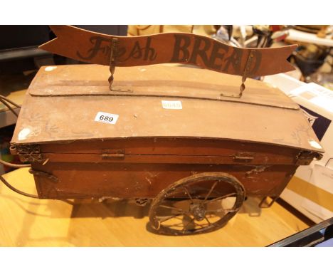 Large wooden three compartment garden tool carry. This lot is not available for in-house P&amp;P. 