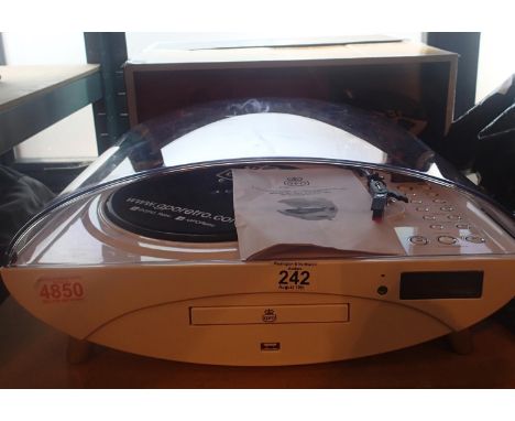 GPO Jive Music Centre ? 3 speed turntable; CD/ MP3/ USB player; FM radio &amp; remote control. P&amp;P Group 3 (£25+VAT for t