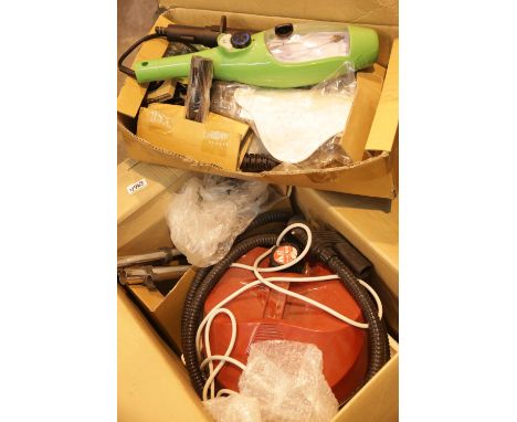 Steam cleaner and steam mop in unused condition. This lot is not available for in-house P&P.Condition Report: All electrical 