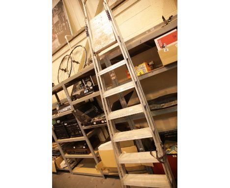 Seven rung aluminium step ladder. This lot is not available for in-house P&amp;P. 