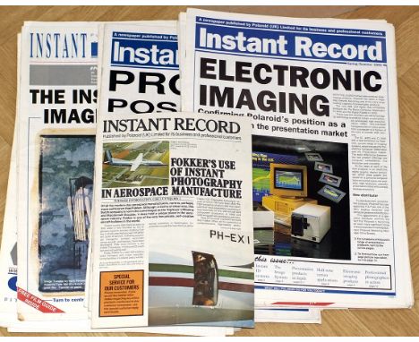 Aprox 30 Copies of Instant Record, the Polaroid In-House Magazine. An uncommon advertising & marketing publication for camera