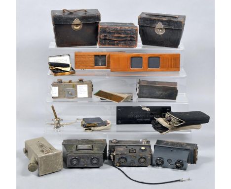 Richard Verascope & Other Stereo Cameras & Accessories. Verascope model 6b with 127 film back (in case); Verascope No.1 c1899