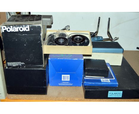 Polaroid Close-Up Camera Collection. To include Polaroid CU-5 body & accessories, Shackman copy system (with shutter & lens).