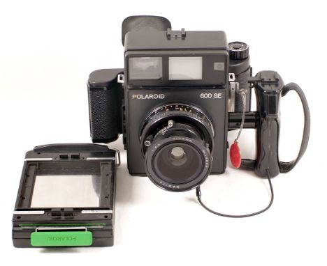 ANNOUNCE: Now with correct clip-on finder.  Polaroid 600SE 6x9 Medium Format Rangefinder Camera. (condition 5F). With interch