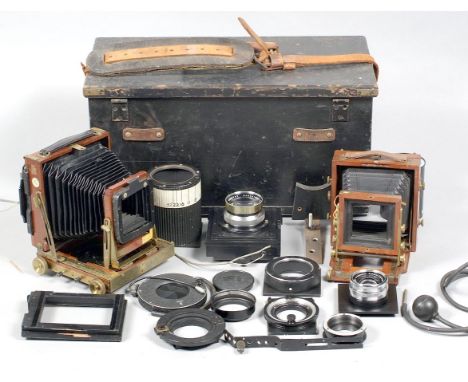 A Thornton Pickard 'Experimenters' Outfit. Comprising Thornton Pickard Double Extension Imperial body with 120 roll film back