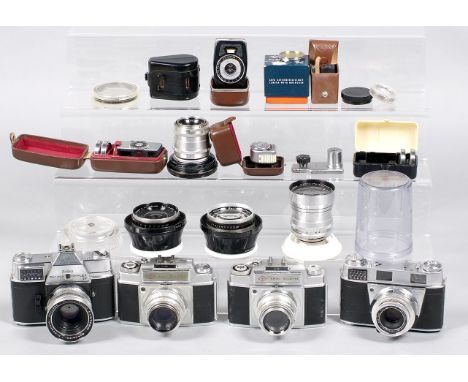 Kodak & Agfa Camera & Lenses. To include Kodak Retina Reflex IV, Kodak Retina Reflex IIIs, meter working, Retina Tele-Xenar 1