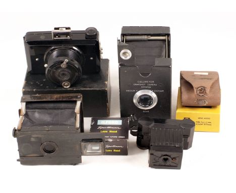Vintage Camera End-Lot. To include uncommon German Little Wonder camera, Dallmeyer Snapshot camera, Gaumont Block Notes plate