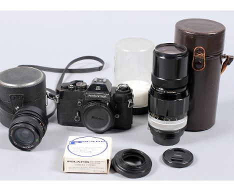 Nikkor SC 55mm f1.2 Pre-Ai Manual Focus Prime Lens. #258406 (condition 5F) with correct lens hood & caps. Also a Nikkor-Q Ai 
