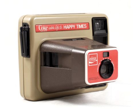 Uncommon Kodak 'Happy Times' Instant Print Camera, Coke Cola Branded Handle Model.