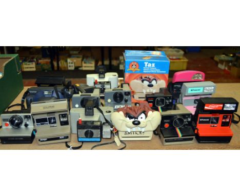 Collection of Polaroid Instant Print Cameras. To include Presto, Pronto, Sprint, 2x Taz (one still boxed), Spice Cam (Spice G